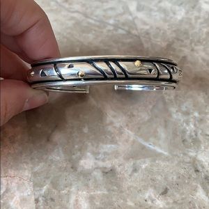 John Atencio 14k and silver cuff bracelet